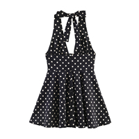 Robes mini décontractées d'été pour femmes, 3 coloris, dos ajouré, fermeture éclair, style halter
