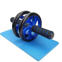 Roue abdominale unisexe silencieuse en ABS et EVA, rouleau antidérapant avec tapis de genoux pour usage domestique, équipement de fitness pour la musculation