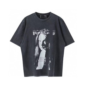 <span class=keywords><strong>T</strong></span>-<span class=keywords><strong>shirt</strong></span> <span class=keywords><strong>homme</strong></span> en coton ample à manches raglan, <span class=keywords><strong>imprimé</strong></span> lettres vintage, style américain, marque tendance ERD transfrontalière - Product Image 3