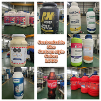 Bouteille gonflable publicitaire personnalisée pour promotion de marque commerciale, publicité sur mesure, décoration d'événements, bouteille gonflable pour boissons
