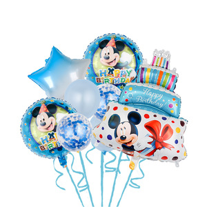 Conjunto de globos de helio con cabeza de <span class=keywords><strong>Mickey</strong></span> y Minnie Mouse, decoración para fiesta de cumpleaños, 2022 - Product Image 5