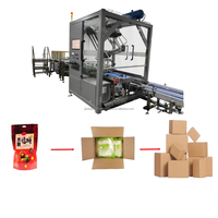 Érecteur-Scelleuse Automatique de Cartons à Chargement Latéral en Acier Inoxydable pour Emballage de Hamburger, avec Servomoteur et Pochette de Fin de Ligne