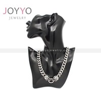 Collier unisexe tendance en acier inoxydable 316L plaqué argent antique, motif croix et crâne gothique de motard, fabrication OEM, ne ternit pas