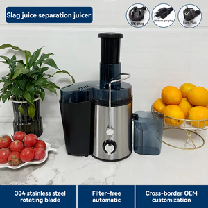 Extracteur de jus multifonction à séparation de la pulpe, grande <span class=keywords><strong>goulotte</strong></span> d'alimentation de 64 mm, sans découpe, deux vitesses, puissance 500W, conception détachable, nettoyage facile, cuisine - Product Image 2