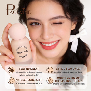 Fond <span class=keywords><strong>de</strong></span> <span class=keywords><strong>teint</strong></span> liquide mat longue tenue PAGEVINE Velvet Blur, couvrance totale, 12h, résistant à l'eau, contrôle du sébum, maquillage pour femmes - Product Image 1