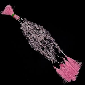 Perles de forme fantaisie en quartz rose naturel perles de pierre précieuse lisse en quartz rose perles de quartz rose pour la fabrication de bijoux - Product Image 3