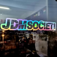 Autocollants de pare-brise personnalisés anti-UV avec logo, grands autocollants holographiques en vinyle résistant aux intempéries pour véhicules, décalcomanies de voiture, autocollants de fenêtre