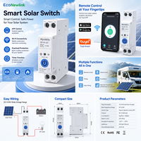 MythEle MY40-DC Tuya WiFi DC Smart Switch 40A DC8-90V DIN Rail Remote Control Timer Switch untuk Sistem Baterai Surya RV Camper
