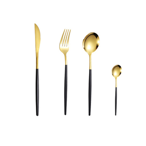 24-Piece Stainless Steel Portuguese Cutlery Set <b>Flatware</b> for Steak Dessert Coffee Parties-Includes Knives Forks Spoons - Product Image 4