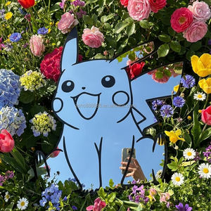 Miroir mural décoratif de forme irrégulière mignon Pikachu Anime, design personnalisé, miroir mural durable pour cadeau, décoration de la maison - Product Image 1