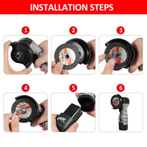 Mini meuleuse d'angle rechargeable brossée 16.8V avec boîte en plastique pour couper - Product Image 4