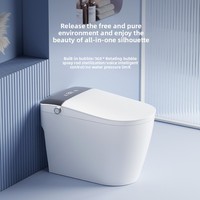 Toilettes intelligentes entièrement automatiques Commande vocale Multi-fonctionnelle Électrique Ménage Chauffage instantané Bidet Intégré S-Trap pour
