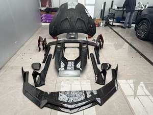 Kit carrosserie en fibre de carbone sèche style DK pour <span class=keywords><strong>Lamborghini</strong></span> Revuelto, lèvre avant en fibre de carbone sèche, jupe, diffuseur arrière, spoiler, capot, kit carrosserie - Product Image 6