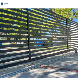 มอเตอร์ประตูบานเลื่อนกลางแจ้งรั้วอลูมิเนียมสำหรับสวนด้านหลังสนามหญ้า - Product Image 4