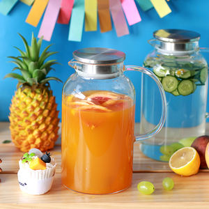 กาน้ำชาแก้วทนอุณหภูมิสูงทนต่ออุณหภูมิสูง, เหยือกแก้วสำหรับชงชาเย็น<span class=keywords><strong>ต้ม</strong></span>ชาตู้เย็น - Product Image 2