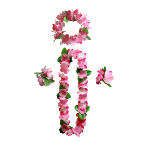 Collar de Flores Hawaianas, Decoración para Fiestas Hawaianas, Guirnalda de Flores Artificiales, Verano Tropical, Aloha, Playa, Boda, Cumpleaños - Product Image 5