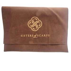 Brown Flannel Velvet <b>Envelope</b> <b>Gift</b> Bags 8x8cm 10x10cm 12x12cm Custom Logo <b>Gift</b> Sack Jewelry Flannel Packaging Pouches - Product Image 1