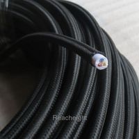 Câble électrique en tissu de cuivre recouvert de PVC 3x0,75 mm² 300V 10A pour éclairage décoratif, cordon suspendu vintage Edison, câbles en tissu