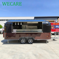 WECARE Remorque de restauration mobile entièrement équipée pour café, jus, bubble tea, café, avec four à pizza