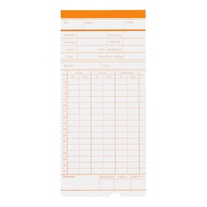 Carte de pointage électronique hebdomadaire pour le personnel de bureau, enregistreur de temps mensuel, carte de pointage - Product Image 3