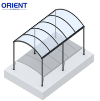 Grand système de carport en aluminium, abri élégant pour une ou deux voitures, idéal pour le stationnement des véhicules