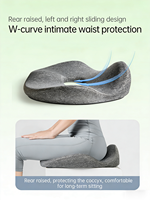 Coussin de siège en mousse à mémoire de forme pour soulager la pression, soutien ergonomique orthopédique pour le coccyx et la prostate, antidérapant