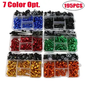 Universal Motorcycle Fairing Bolts Fastener Clip Screws Kit Nuts