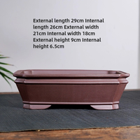Grand pot rectangulaire en céramique, pot à bonsaï Yi Xing non émaillé, écologique, pour intérieur/extérieur, décoration de jardin, pots à fleurs pour patio