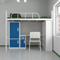 Nouveau Design Structure à boucle lit Loft Inter-dortoir avec combinaison armoire et bureau lit superposé pour adultes