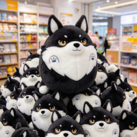 Peluches personnalisées de personnages d'anime classiques, forme ovale, peluches douces, peluche loup sur mesure, personnalisation pour les fans de jeux et les entreprises