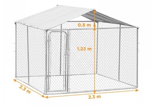 Jaula para perros grande portátil Modular de <span class=keywords><strong>China</strong></span>/corralito de vallas para perros al aire libre de 6 pies/casa para mascotas con jaula para gatos - Product Image 2