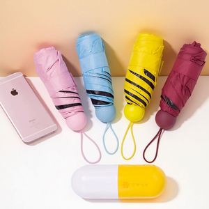 Parapluie de poche mini capsule pliable 5 sections, personnalisé avec logo, protection UV, haute qualité, vente en gros - Product Image 2