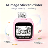 Imprimante d'autocollants à commande vocale AI pour enfants, machine à autocollants thermique portable intelligente avec génération d'images à partir de voix