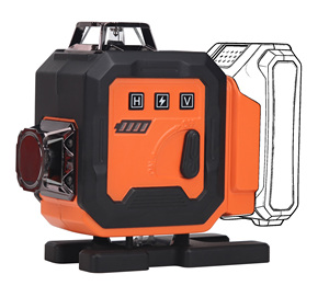 Niveau laser MK 18V 21V à grande batterie, 12 lignes, lumière verte, longue durée de vie, haute précision, 4D, pour dessiner des lignes diagonales, outil de construction - Product Image 1