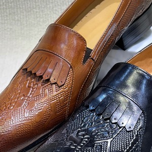 Mocasines de Cuero Vacuno Personalizados, Formales, Casuales, con Diseño Geométrico, para Hombre - Product Image 5