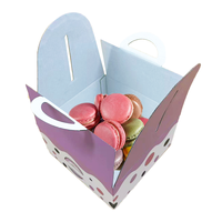 Boîtes d'emballage alimentaire et de desserts en carton ondulé avec poignée, impression personnalisée au design unique pour pâtisseries (impression offset)