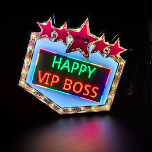 لوحة رسائل مضيئة مخصصة من الأكريليك بإضاءة <span class=keywords><strong>LED</strong></span>، لوحة رسائل رقمية مخصصة قابلة لإعادة الشحن للنوادي الليلية - Product Image 1