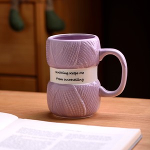 <span class=keywords><strong>Mug</strong></span> à café en céramique tricoté amusant et original pour femmes et hommes, idéal comme cadeau - Product Image 6