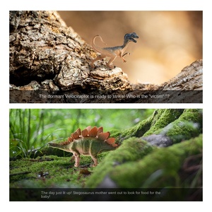 Juguete de Dinosaurio para Niños, Tiranosaurio Rex y Triceratops de Goma Suave, Set de Modelos de Animales del Mundo Animal - Product Image 5