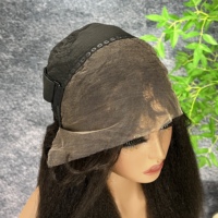 Perruque indienne de haute qualité en cheveux humains bruts de 30 pouces, 13x4 HD, lisse crépu, avec dentelle frontale pré-assemblée