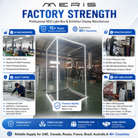 Stand de toile tendue SEG haute luminosité pour stand lumineux, support de toile de fond LED modulaire sans cadre pour salon professionnel de marques de tasses