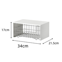 Panier de rangement de cuisine simple moderne en acier inoxydable 304, non pliable, en forme de U, organisateur de comptoir et séparateur d'armoire, multi-usage