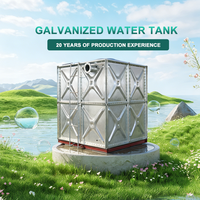 Réservoir d'eau modulaire galvanisé enterré souterrain avec revêtement anti-corrosion pour maximiser l'espace d'utilisation du terrain