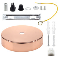 Kit de suspension pour luminaire vintage rose, plaque de recouvrement pour plafonnier et tous les accessoires de montage pour luminaires suspendus