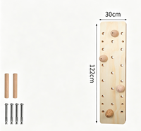 Planche d'escalade murale en bois de 1,2 m pour entraînement de force et gymnastique intérieur