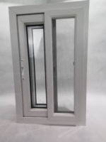 Ventana Corredera de PVC y Vidrio Moderna Personalizada, Una Ventana de 60"x32" para Hogar, Baño, Cocina, con Apertura Vertical