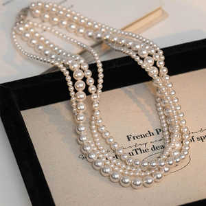 Collier de perles multicouches en forme d'étoile WENCHI 450g, élégant et très lumineux, cadeau pour femme - Product Image 3