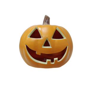 Orange Pumpkin Face Jack O <b>Lantern</b> Wholesale Decorative Artificial Halloween Gift PP Plastic Pumpkin <b>Table</b> Decoration Light <b>Lamp</b> - Product Image 1