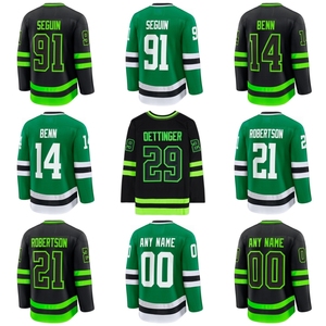 Maglia da Hockey su Ghiaccio Dallas Stars con Ricamo, Vendita all'Ingrosso # 29 <span class=keywords><strong>Jake</strong></span> Oettinger # 14 Jamie Benn # Divisa da hockey 21 Jason Robertson - Product Image 1