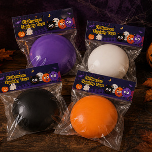 Jouet à presser d'Halloween en TPR à remontée lente, anti-stress, balle sensorielle, Citrouille, Squelette, Démon, 4 styles - Product Image 2